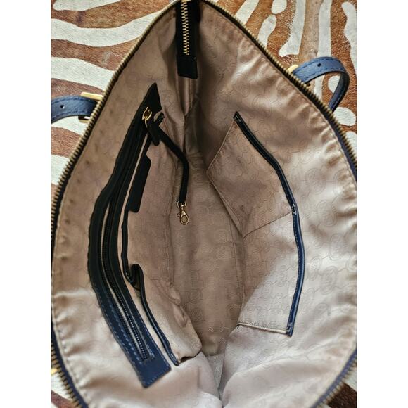 Michael Kors, Jet Set, Large Travel Tote Shoulder Bag Saffiano Leather, Blue - Picture 6 of 6